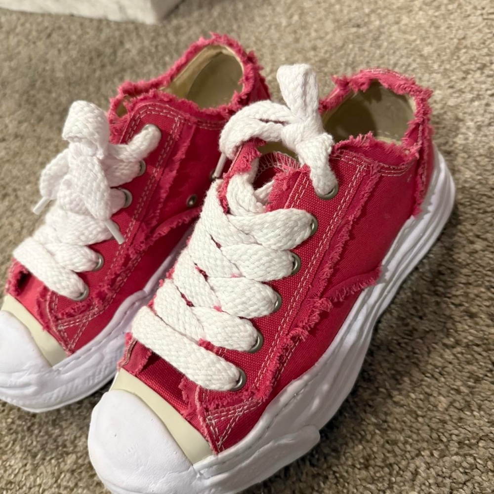 Miharayasuhiro Distressed Pink Sneakers